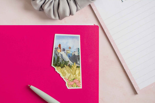 Calgary Skyline Alberta Matte Sticker