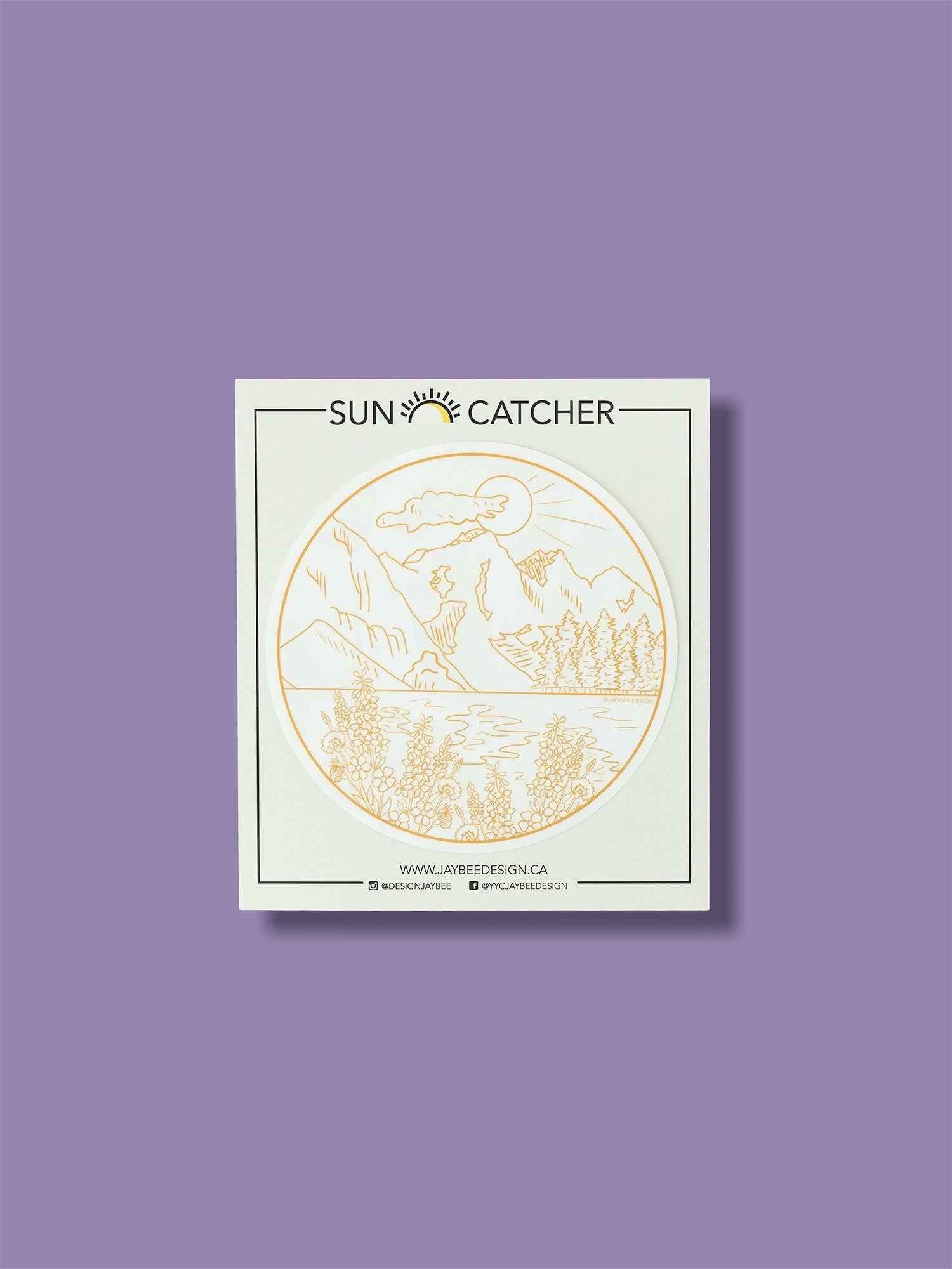Mountain Flower Circle Sun Catcher