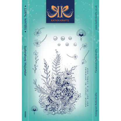 Katkin Krafts Coral Waters 6 in x 8 in Clear Stamp Set