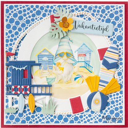 Marianne Design A4 Cutting Sheet - Gnomes On The Beach - Palm Trees