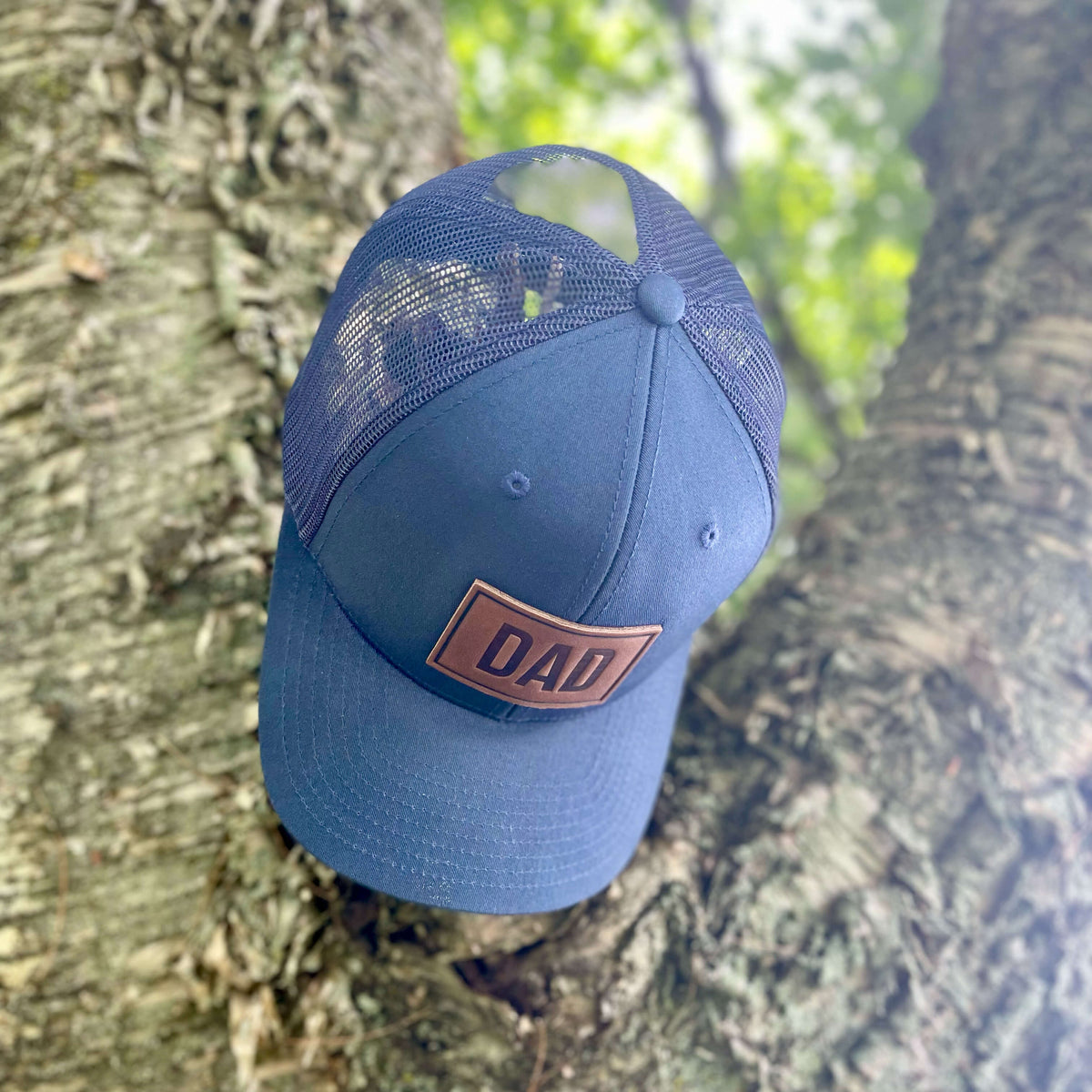 DAD - Leather Patch Trucker Hat
