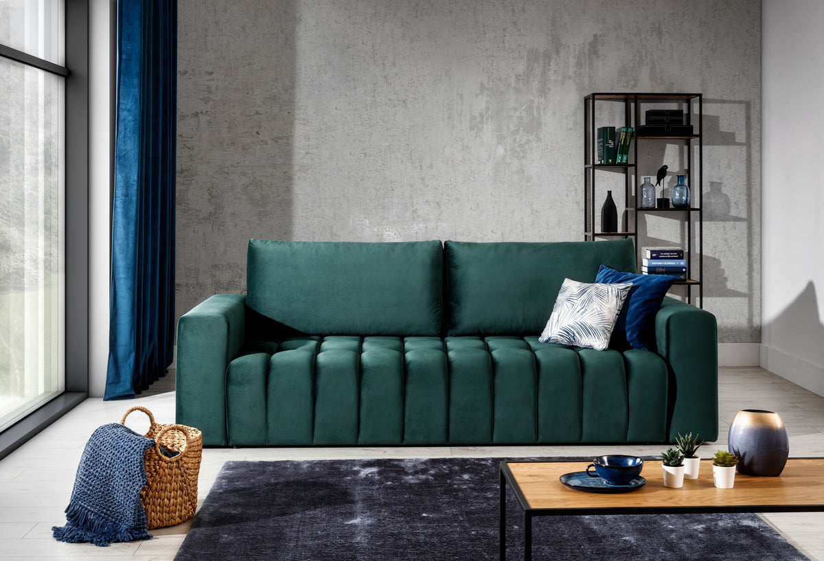 Lazaro Condo Style 3 Seater Storage Sleeper Sofa - Multiple Colors Available