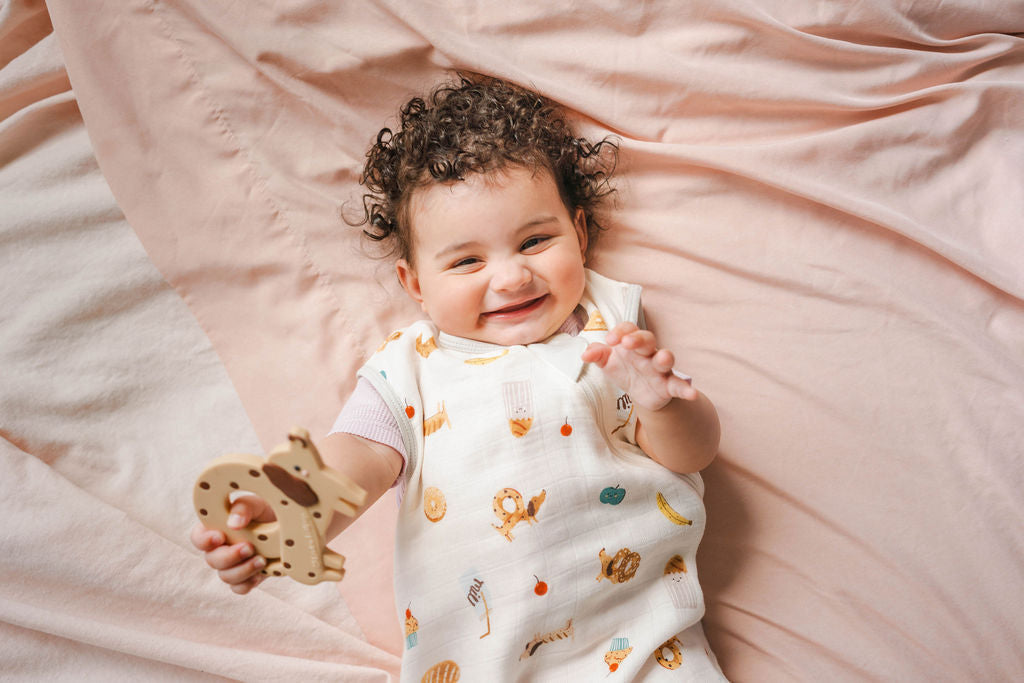 Baby Bamboo Muslin Sleep Sack 0.5 TOG - French Breakfast