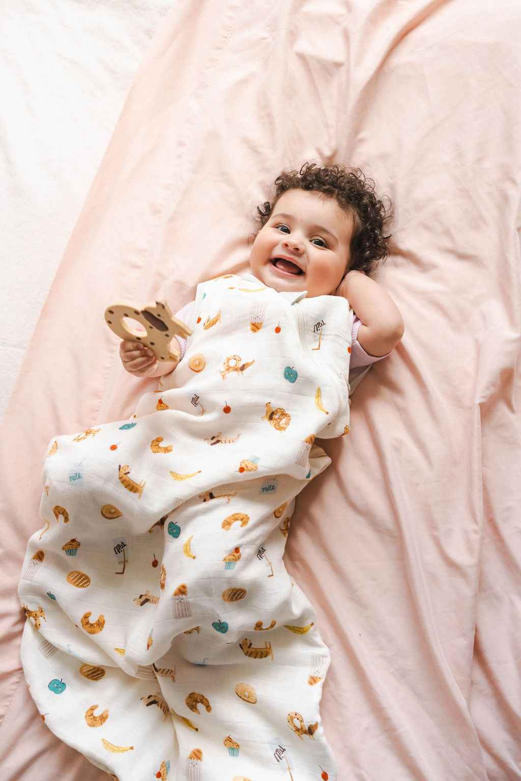 Baby Bamboo Muslin Sleep Sack 0.5 TOG - French Breakfast