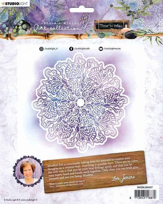 Jenine's Mindful Art Mask Time to Relax 200x200mm nr.07