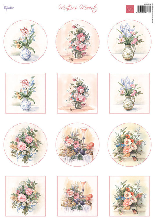 Marianne Design A4 Cutting Sheet - Mattie's Mini's Bouquets