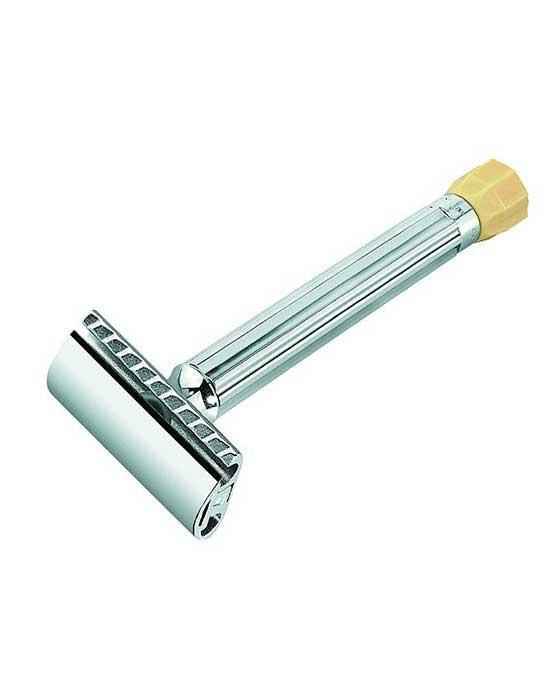 Merkur Progress Adjustable Double Edge Safety Razor Safety Razor, Long Handle, Chrome