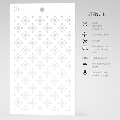 Texture Stencil 5"x8" Sangallo Lace