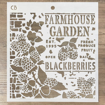 Ciao Bella Texture Stencil 8x8 Farmhouse Garden