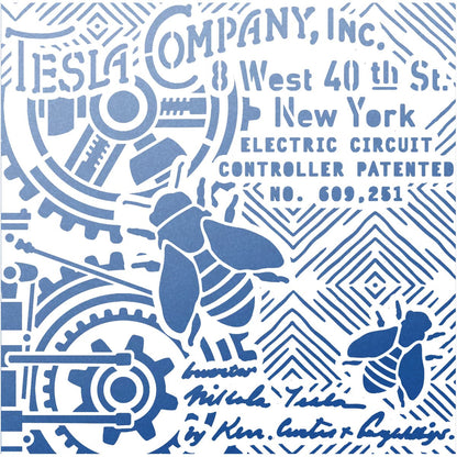 Ciao Bella Texture Stencil 8x8 Tesla Company Inc.