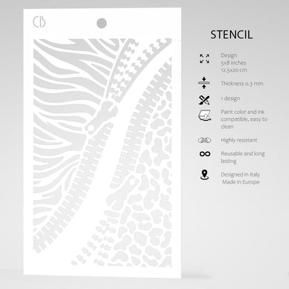 Texture Stencil 5"x8" Double Zip