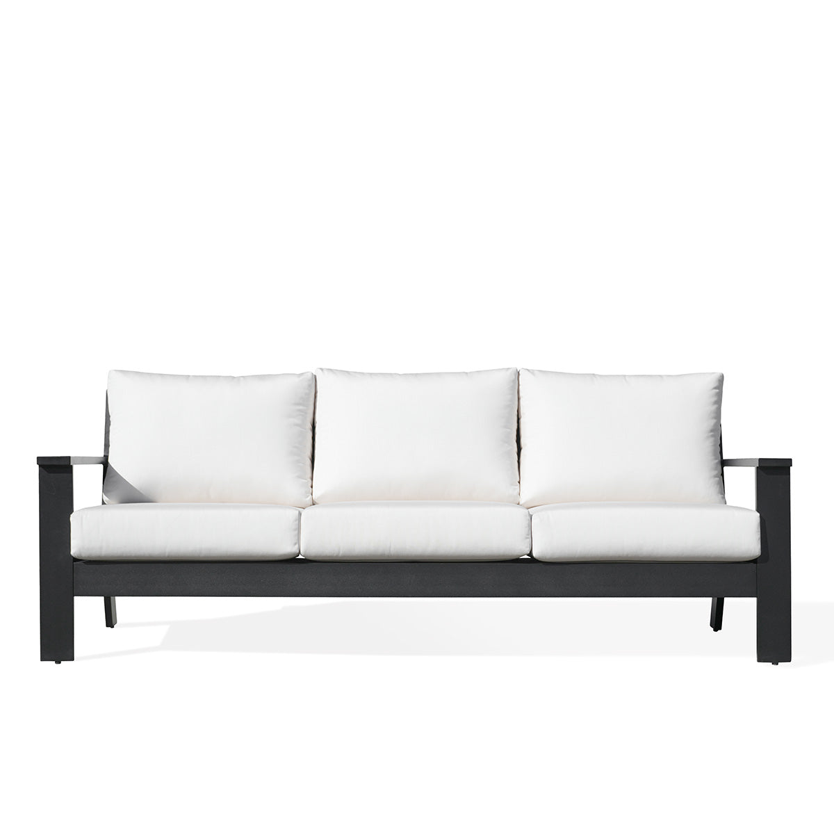 Magnolia Black Aluminum Sofa with Sunbrella® Cushions - AURABAGS SHOP