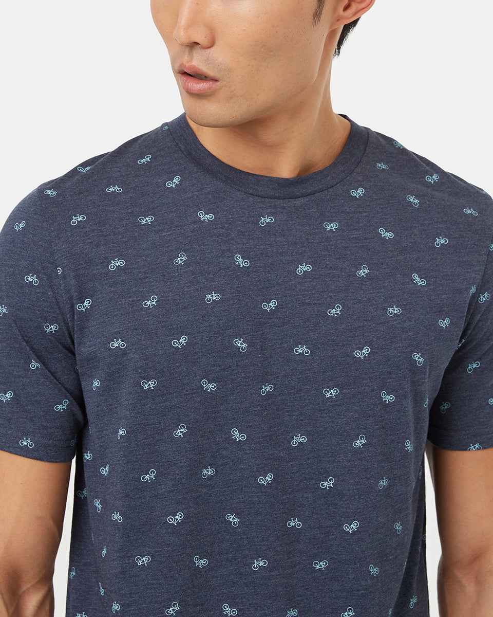 Bike Around Print T-Shirt