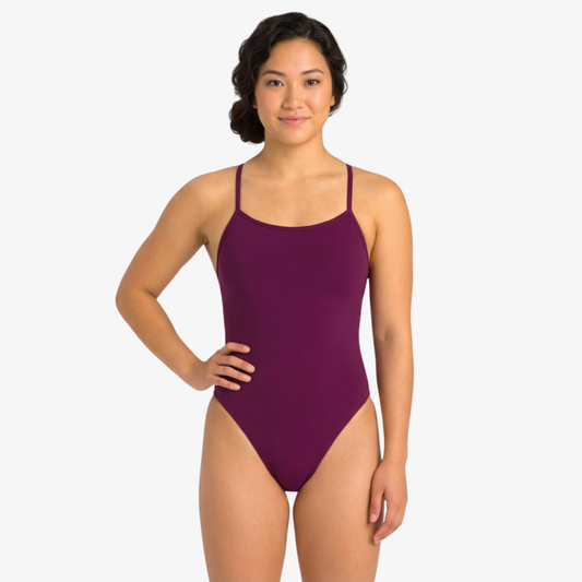 Merlot Tie-Back One-Piece Training Swimsuit by Norca