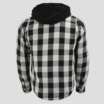 Milwaukee Leather Men's Plaid Flannel Armored Shirt Jacket