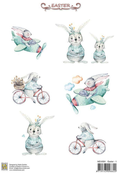 Nellie's Vintage Sheets A4 Easter 2 Sheets