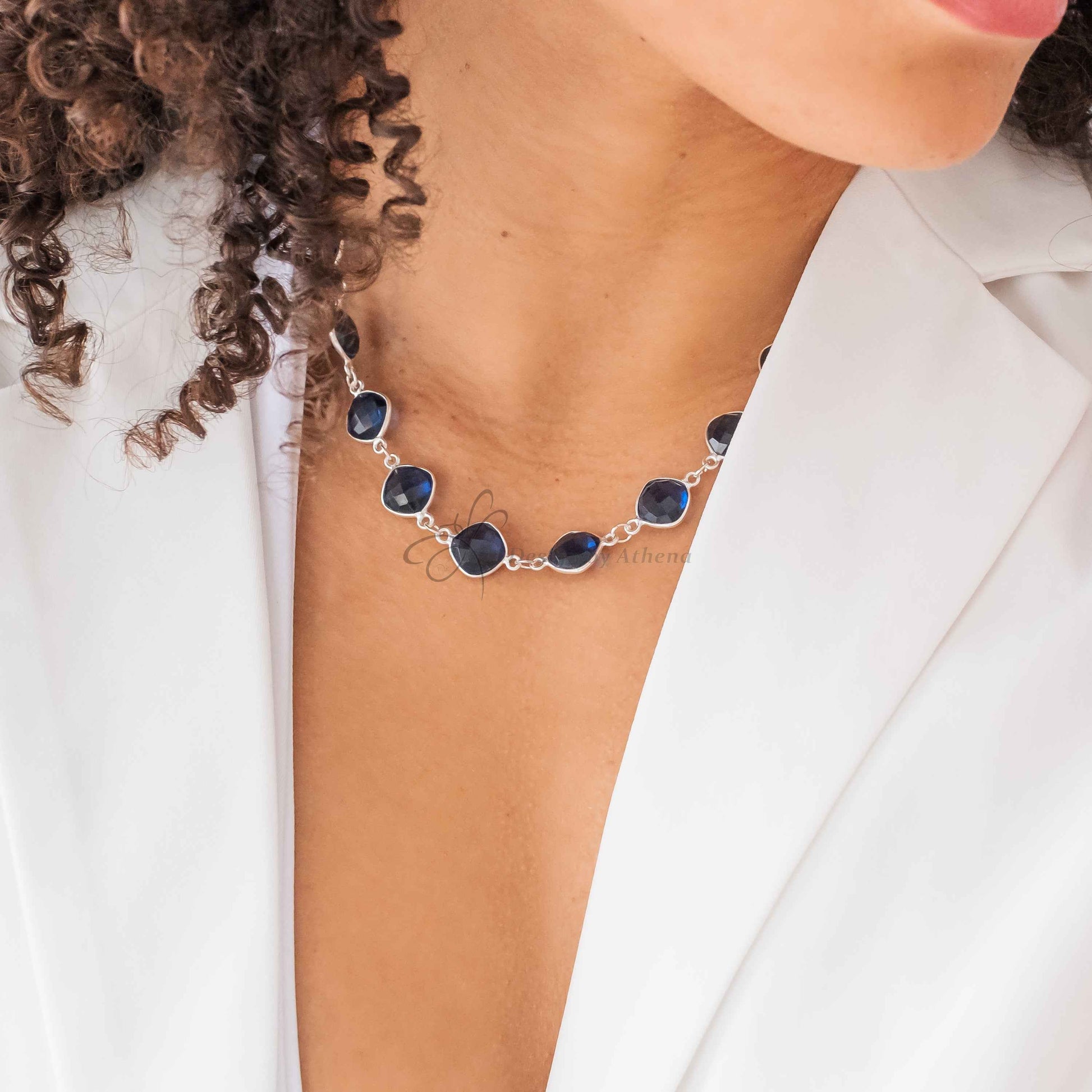 Nocturne Tides – Kyanite Necklace in Sterling Silver