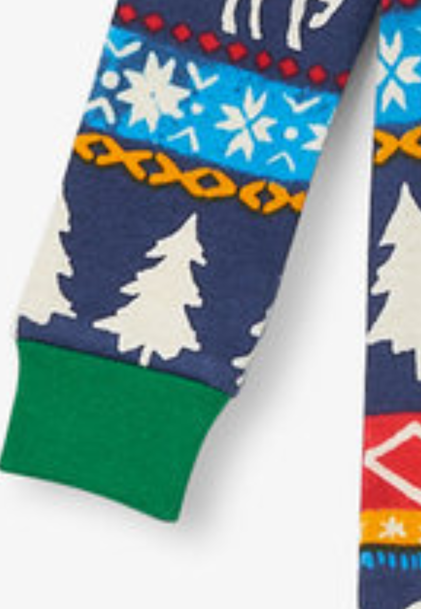 Navy Painted Fair Isle Baby Footed Sleeper