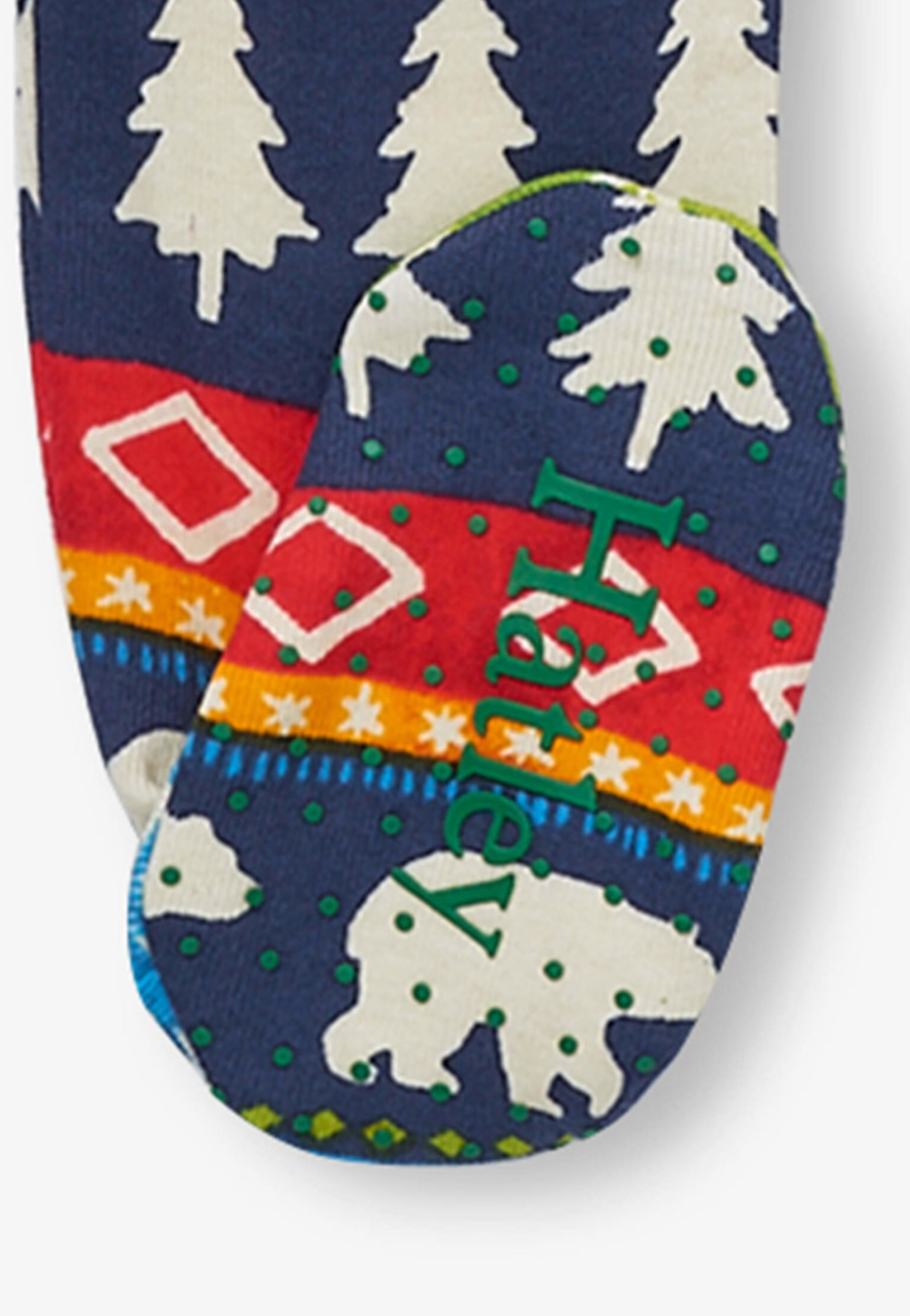 Navy Painted Fair Isle Baby Footed Sleeper