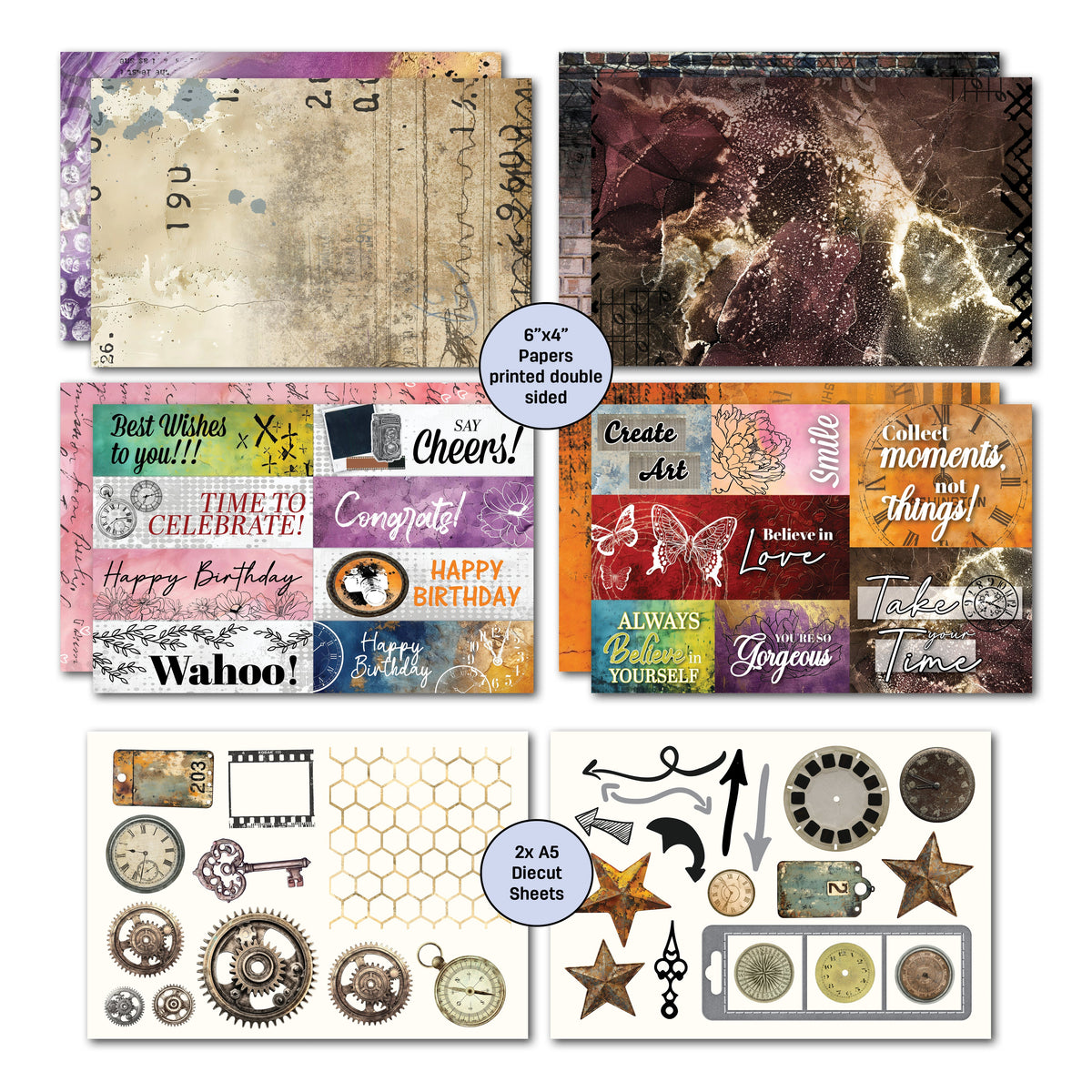 3Quarter Designs Oh Texture 6x4 Card Pack