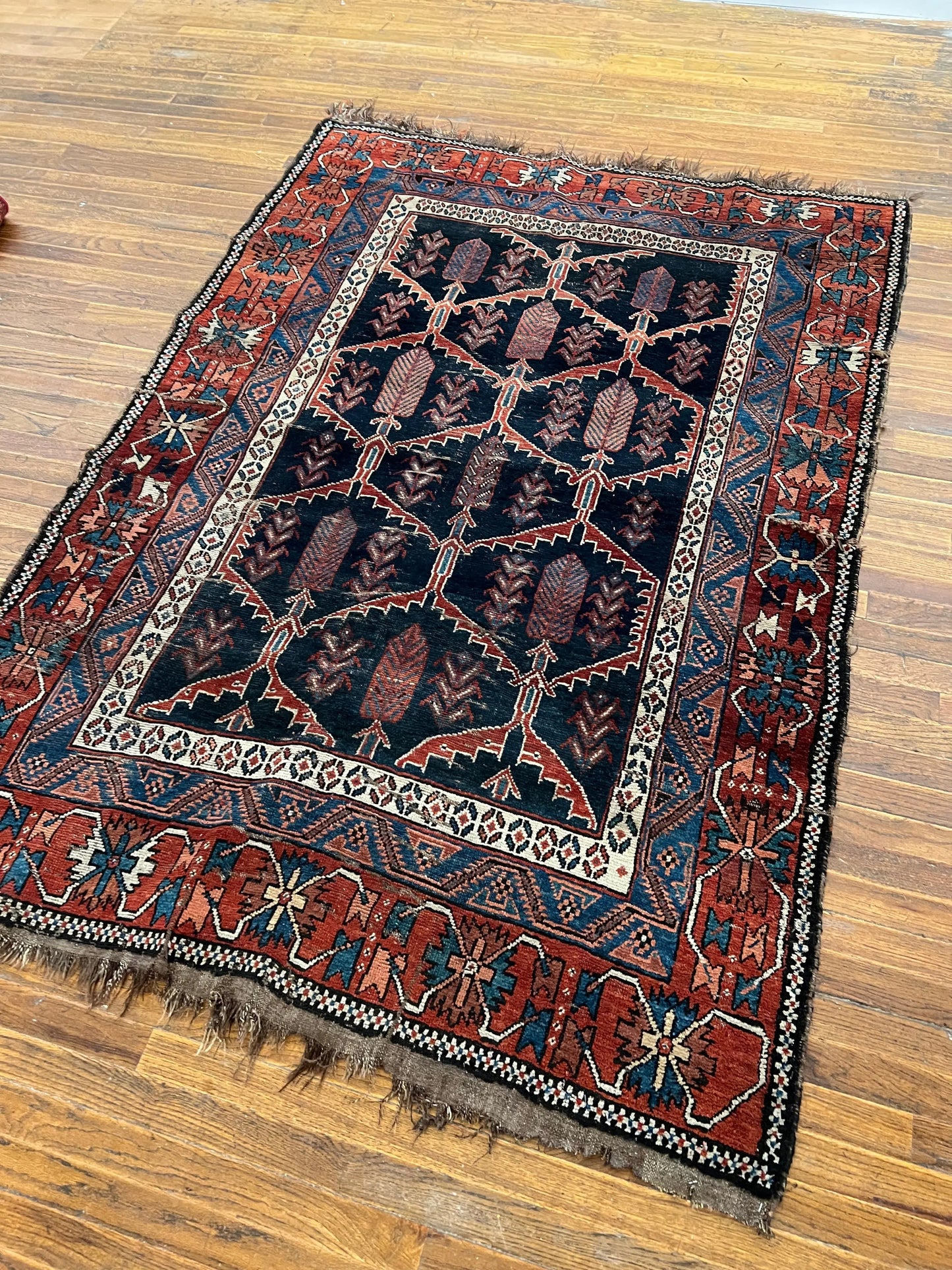 Antique Persian Afshar Rug | 7’ 4" x 5’