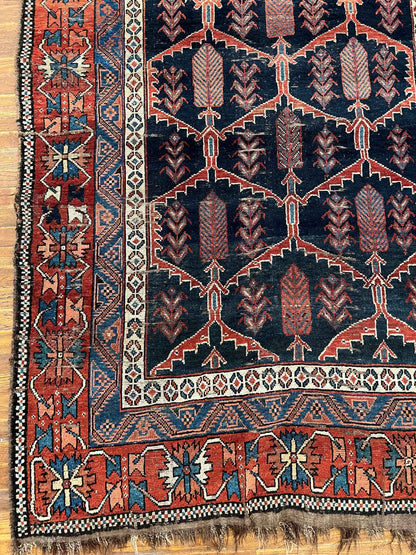 Antique Persian Afshar Rug | 7’ 4" x 5’