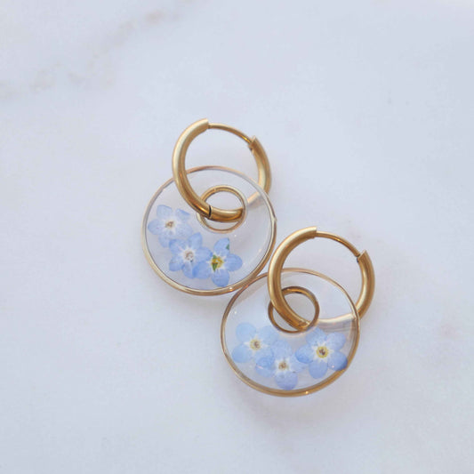 Boucles d'oreilles Dona - Myosotis