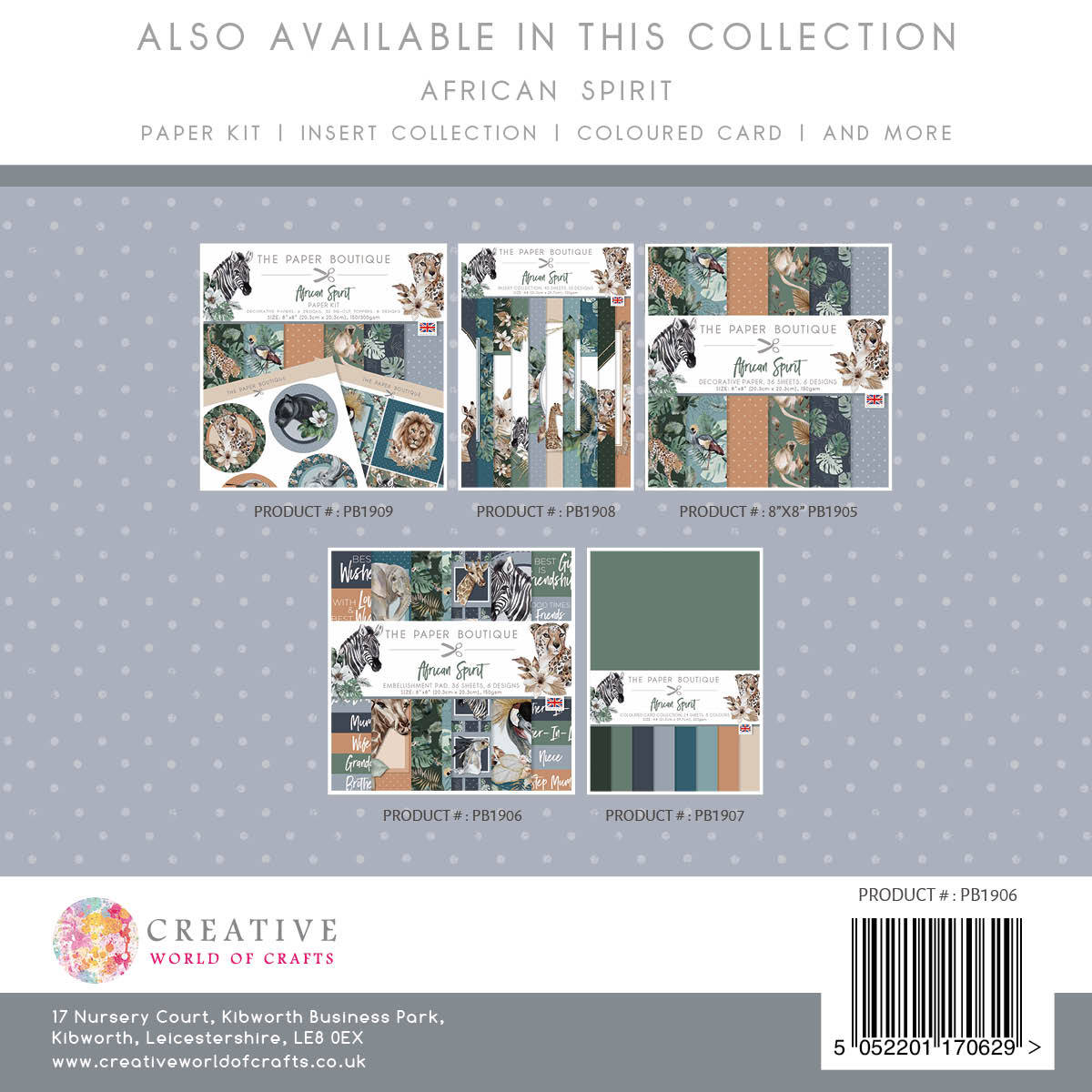 The Paper Boutique African Spirit 8 in x 8 in Embellishments Pad