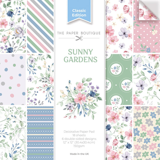 The Paper Boutique Sunny Gardens 12 in x 12 in Decorative Paper Pad