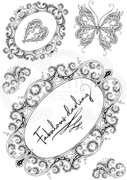 Decadance A5 Clear Stamp Set
