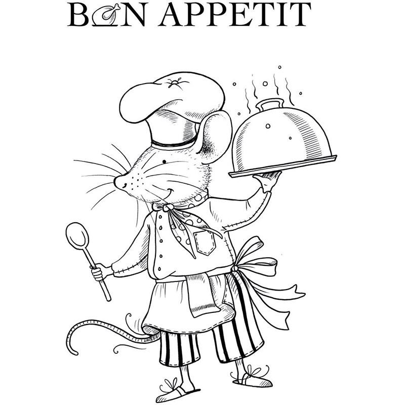 Pink Ink Designs Chef Mouse A7 Clear Stamp