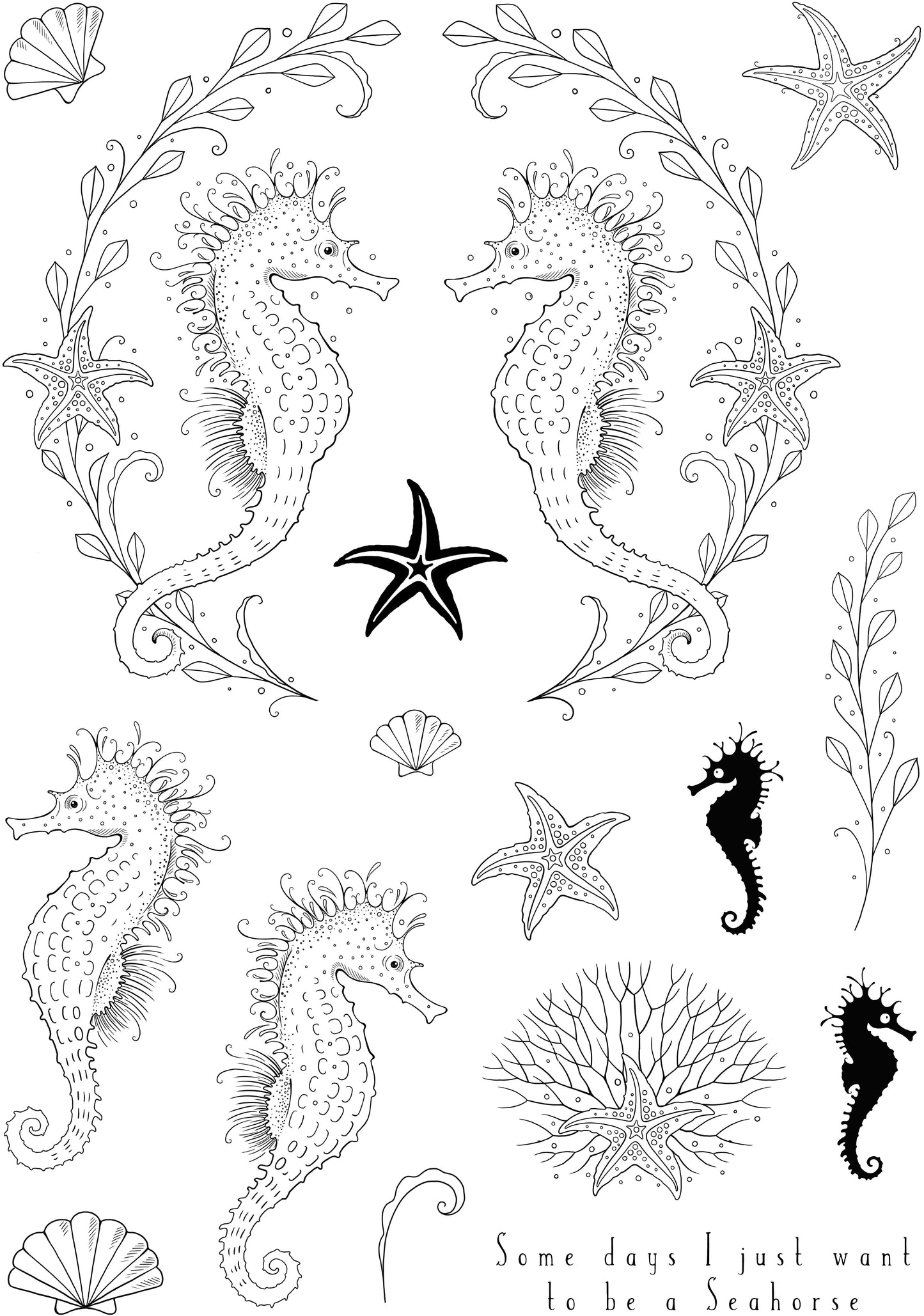 Pink Ink Designs Seas The Day 6 in x 8 in Clear Stamp Set