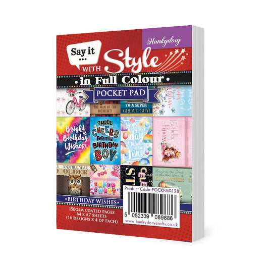 Say it with Style Pocket Pads - Birthday Wishes