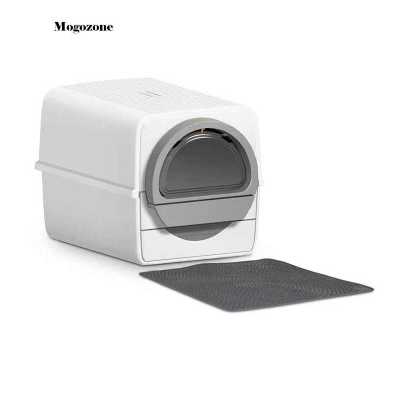 Semi-automatic Cat Litter Box  Pull and Slide rake for Waste Cleaning best design