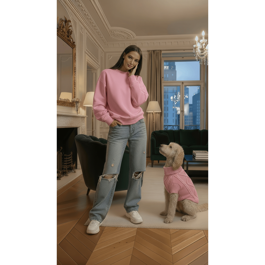Pink Sweater with D-ring