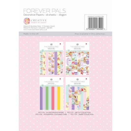 The Paper Tree Forever Pals A4 Backing Papers