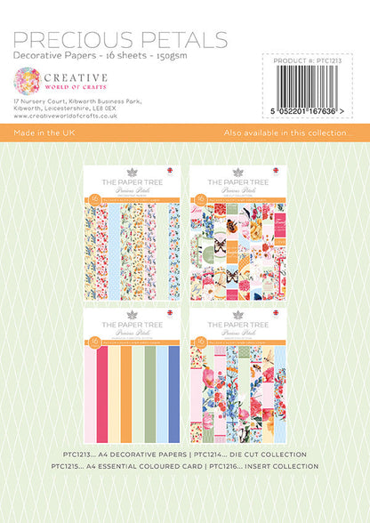 The Paper Tree Precious Petals A4 Backing Papers