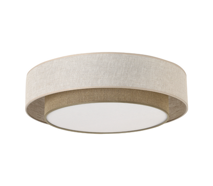 CALISTO JUTE Scandinavian Flush Mount Ceiling Light for Bedroom, Hallway & Living Room