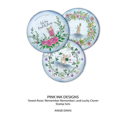 Pink Ink Designs Lucky Clover 6 in x 8 in Clear Stamp Set