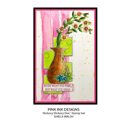 Pink Ink Designs Hickory Dickory Dock 6 in x 8 in Clear Stamp Set