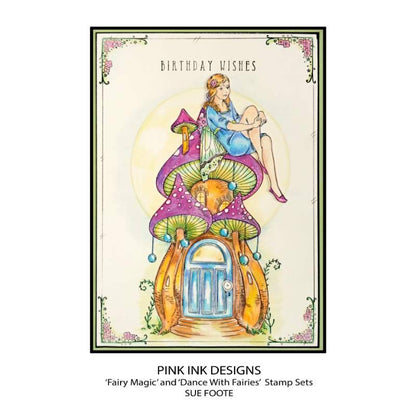 Pink Ink Designs Dance With Fairies 6 in x 8 in Clear Stamp Set
