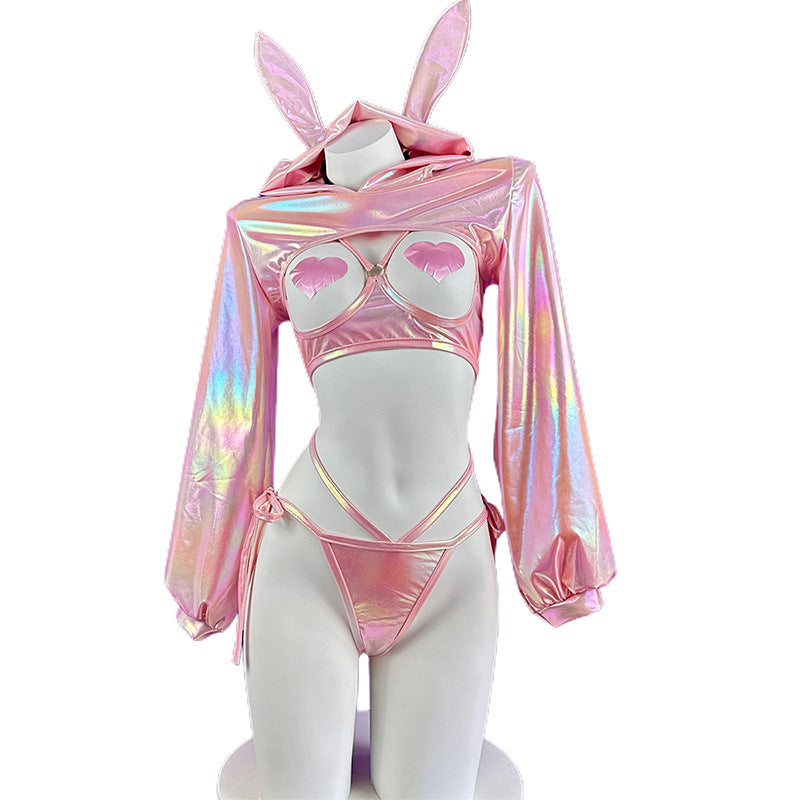 Anime Bunny Girl Style Neo Chrome Swimwear Sexy Bikini Cosplay Lingerie