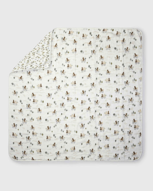 Muslin Quilt - Bears on Bikes