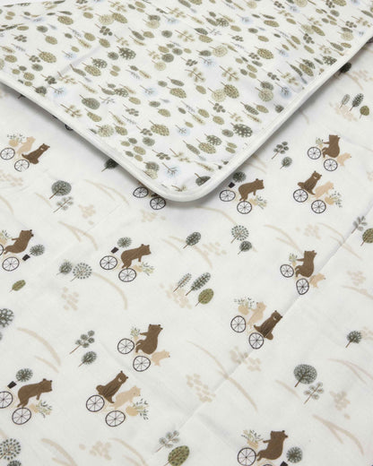 Muslin Quilt - Bears on Bikes