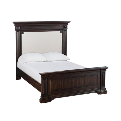Westwood Upholstered Retro Vintage Wood Bed - Brown