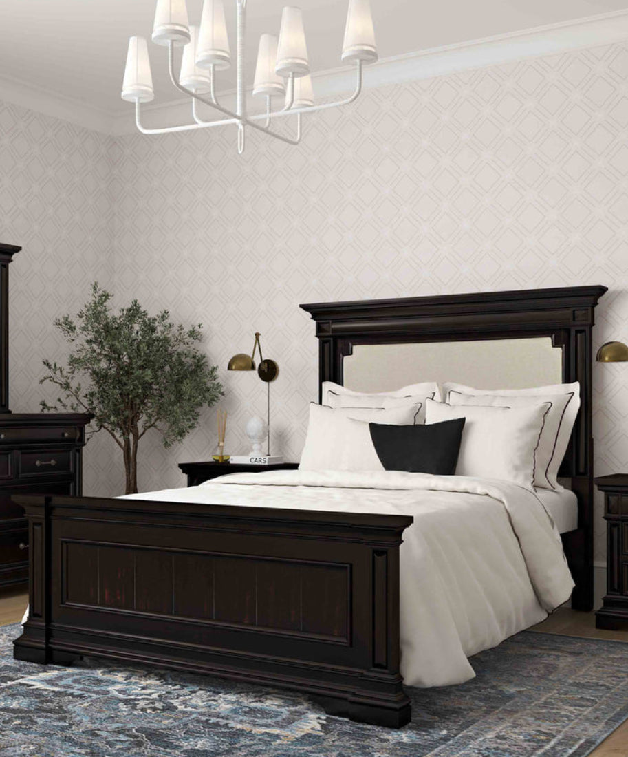 Westwood Upholstered Retro Vintage Wood Bed - Brown