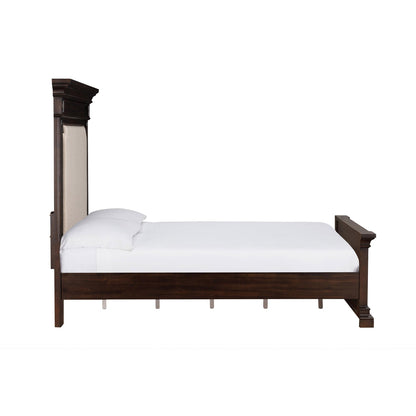 Westwood Upholstered Retro Vintage Wood Bed - Brown