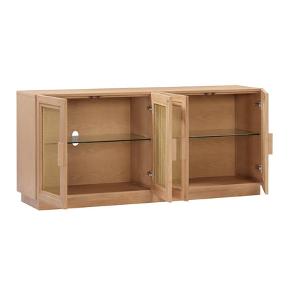 Marais 72" Natural Wood Storage TV Stand/Sideboard - Multiple Colors
