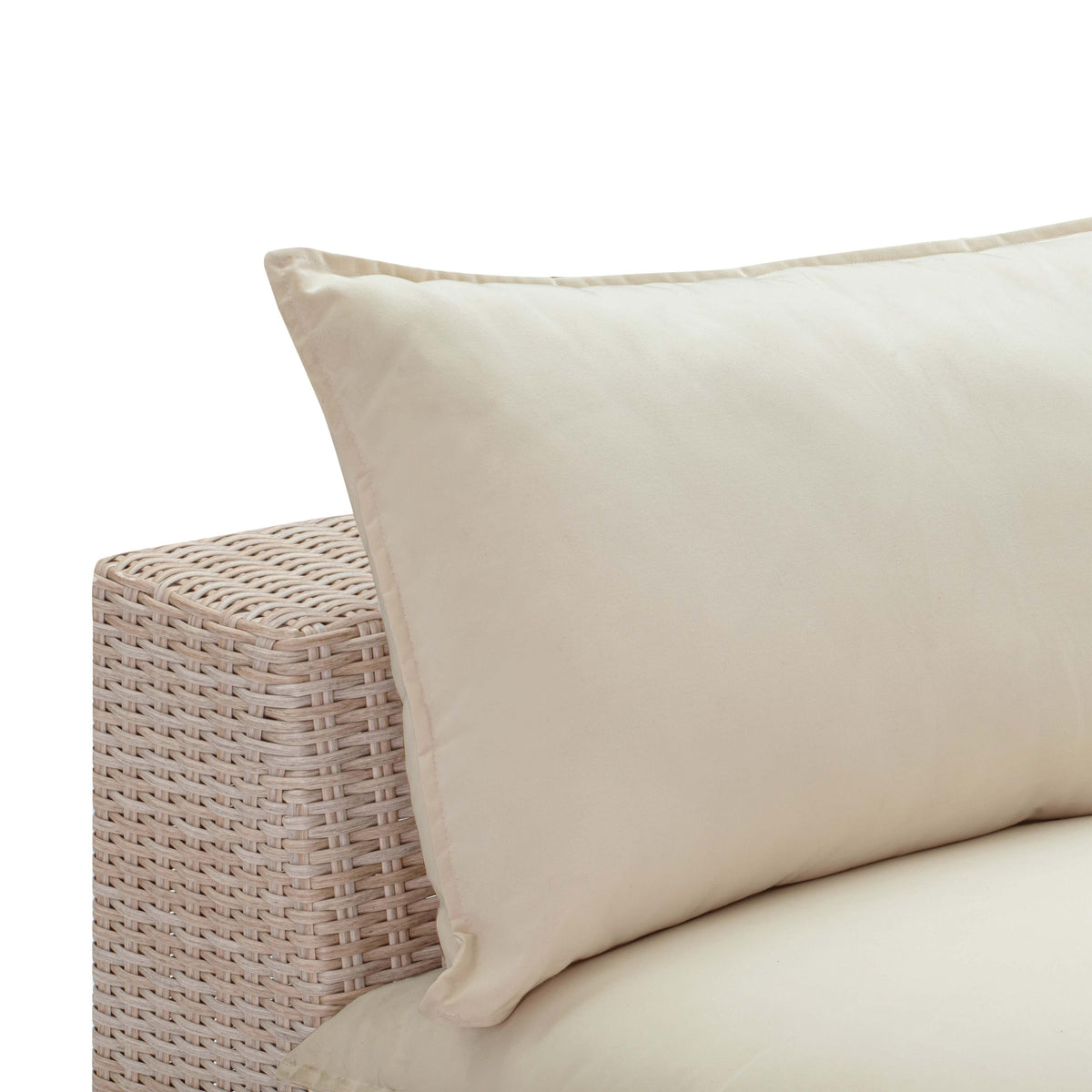 Sunbay 2 Seater Outdoor Natural Wicker Modular Sofa - Beige