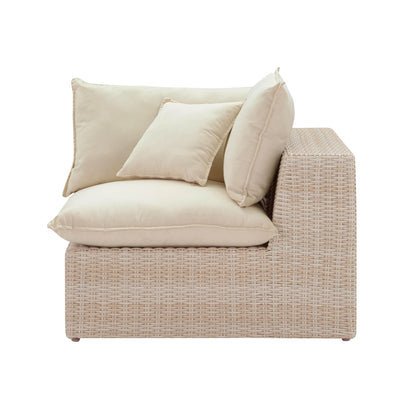 Sunbay 3 Seater Outdoor Natural Wicker Modular Sofa - Beige